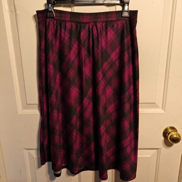 Vintage Y2K Grunge Plaid Skirt Laura Scott | Size M | Goth Dark Academia - Picture 1 of 6
